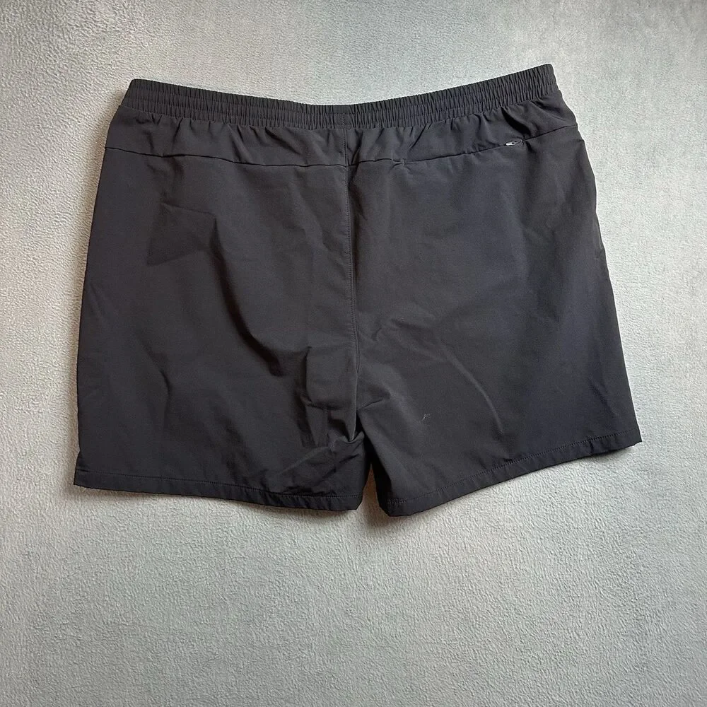 FLX Mens XXL Athletic Shorts Black Elastic Waist Active Outdoor Drawstring NWOT